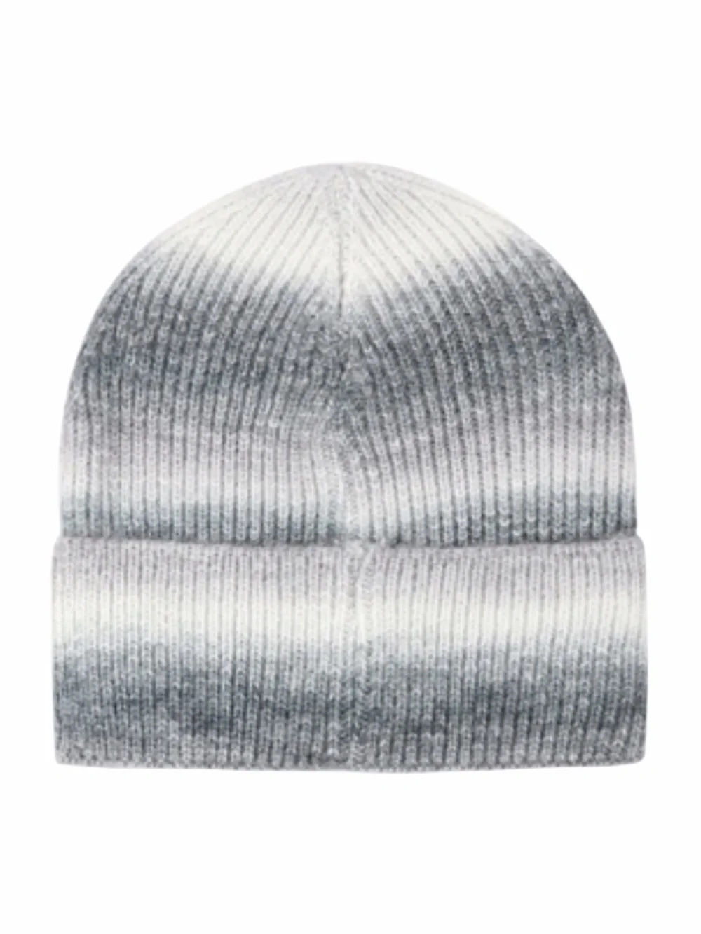 Knit Gradient Gray & White Beanie